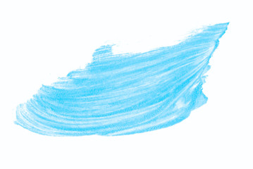 blue color watercolor stain. shiny golden.