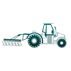 Farm tractor vehicle vector illustration graphic design