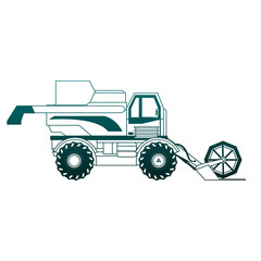 Farm tractor vehicle vector illustration graphic design