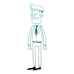 Businessman cartoon isolated vector illustration graphic design