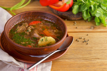 Uzbek soup is shurpa