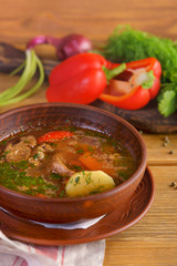 Uzbek soup is shurpa