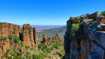 A view of the valley of desolation in the Camdeboo National Park near Graaff Reinet in South Africa
