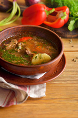 Uzbek soup is shurpa