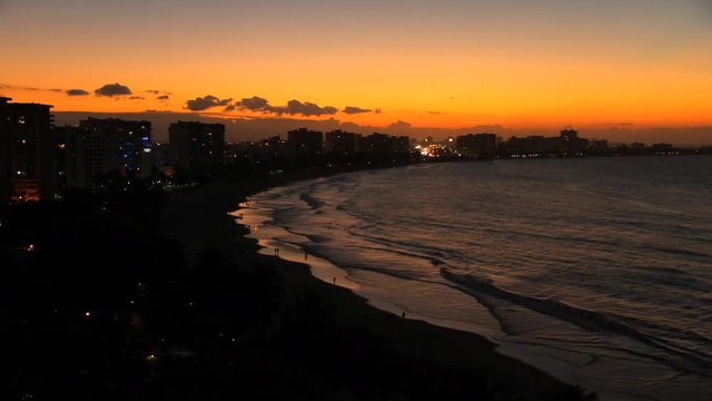 4K Puerto Rico San Juan Coast Sunrise Sunset Timelapse 