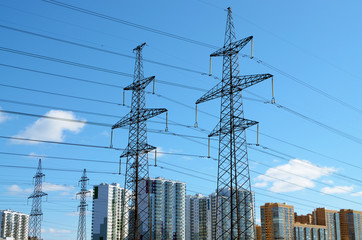 Electric current transmission line.