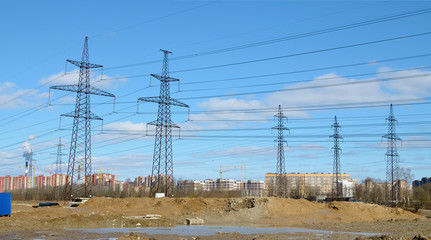 Electric current transmission line.