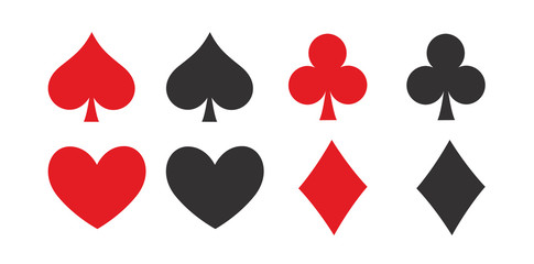Casino card shapes collection