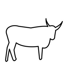 longhorn outline on white background