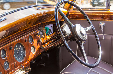 Interior of an old car