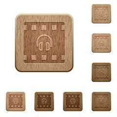 Movie audio wooden buttons