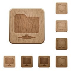Network folder wooden buttons