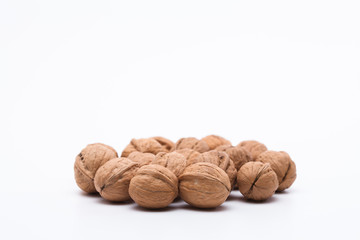 A group of walnuts isolated 