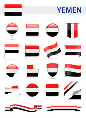 Yemen Flag Vector Set