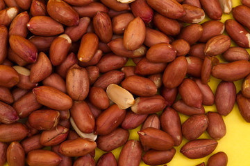  Top view of redskin peanuts background 