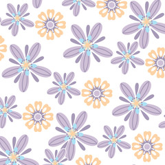 Beautiful seamless floral pattern with watercolor effect. Flower vector illustration