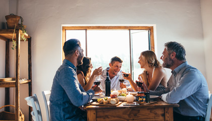 Friends get together to celebrate a special occasion