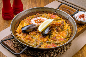 paella with seafood