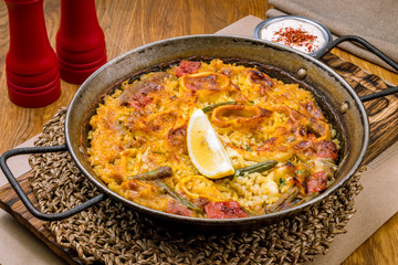 paella with seafood