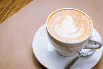 coffee cappuccino with pattern