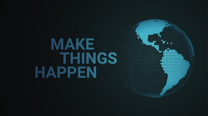 Abstract world destruction concept