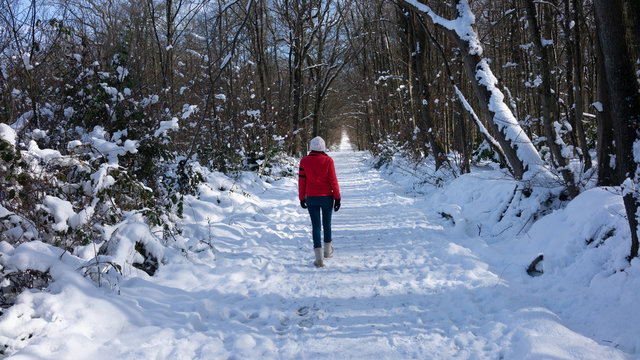 jogging dans la neige