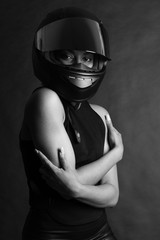 Woman in Helmet 