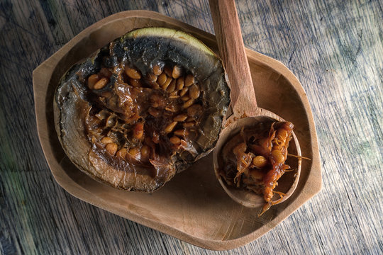 borojo fruit in a wooden bowl