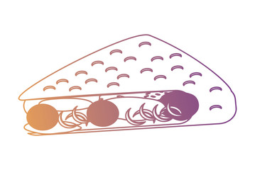 Mexican food design with quesadillas icon over white background, colorful design. vector illustration