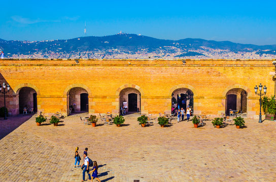 Montjuic Castle In Barcelona