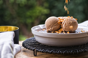 Ice Cream with fruit