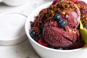 Ice Cream with fruit