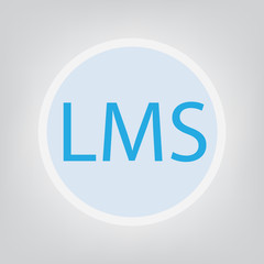 LMS (Learning Management System) acronym- vector illustration