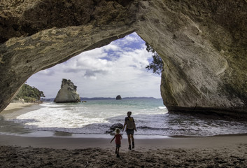catherdral cove new zealand coromedal vacation family with kids