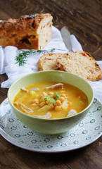 chickpea soup with pork and potatoes