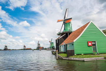 Fototapeta na wymiar Dutch windmills