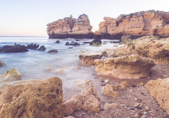 Praia de Sao Rafael (Sao Rafael beach) in Algarve region, Portugal