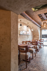 Retro styled restaurant interior