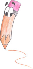 Pencil cartoon character - Vector