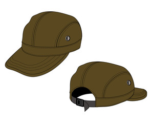 Fototapeta premium Illustration of baseball cap (headgear) / brown