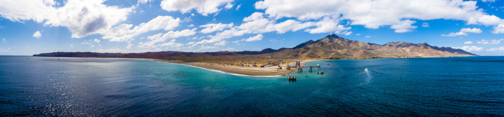 Fototapeta na wymiar Aerial panoramics of Magdalena bay, Baja California sur, Mexico.