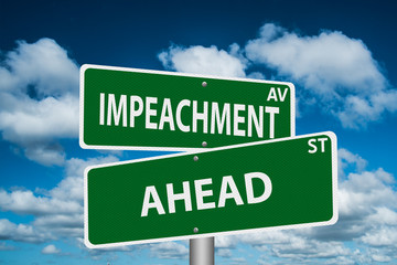 Impeachment Ahead street sign