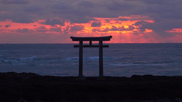 Shrine Gateway at Sunrise