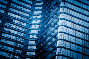 Modern architecture tone close Up in blue tone
