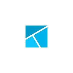 square logo with blue color