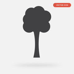 broccoli icon isolated on grey background, in black, vector icon illustration