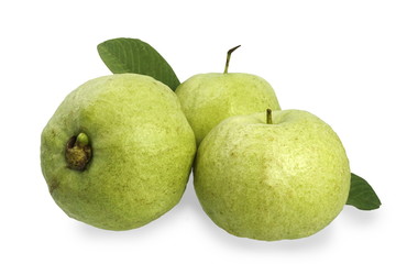 guava fruit isolated on the white background