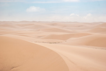 Fototapeta na wymiar Sand dunes in Gobi desert