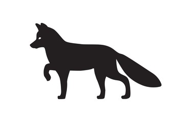 Vector illustration polar fox. Laser cutting