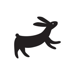 Vector illustration hare. Laser cutting